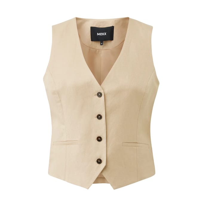 Linnen gilet voor dames Mexx