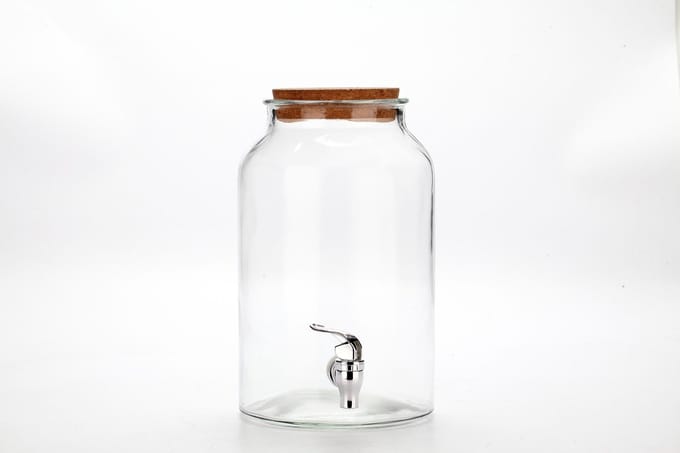 Drankdispenser - Rond - Met kurkdop & tapkraantje - 5.6L