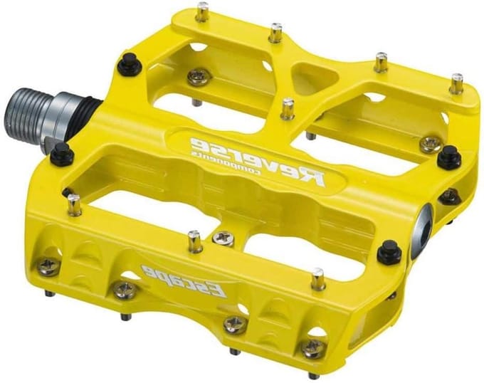 MTB Pedaal - Platformpedaal - Mountainbiken - Verwisselbare pinnen - 100 x 100 mm - Geel