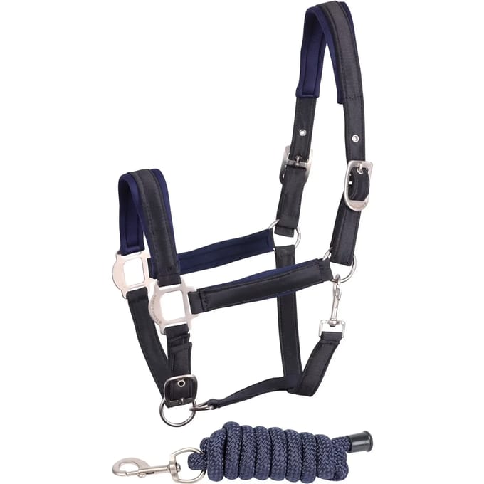HARRY'S HORSE HALSTERSET SATIN Donkerblauw