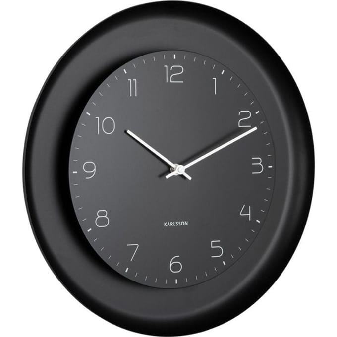 Karlsson Wandklok Dual Disc - Zwart - Ø38cm - Wandklok Modern