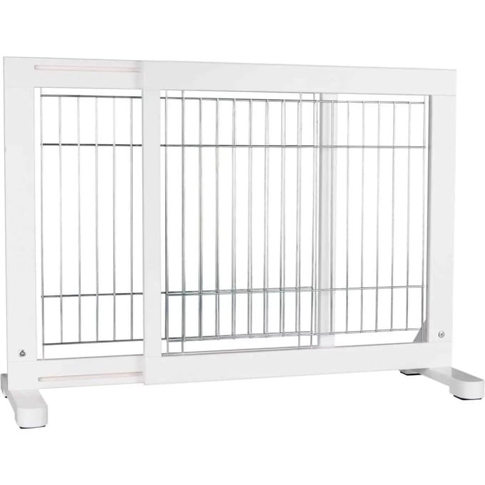 Trixie - Afsluithek - Uitschuifbaar - Wit - 65-108X61 cm