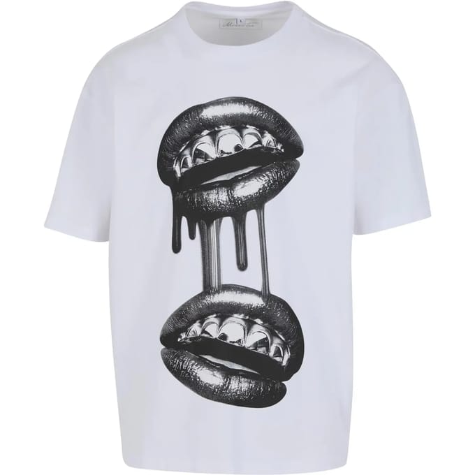 Mister Tee - Grillz Lips Heren Tshirt - XL - Wit