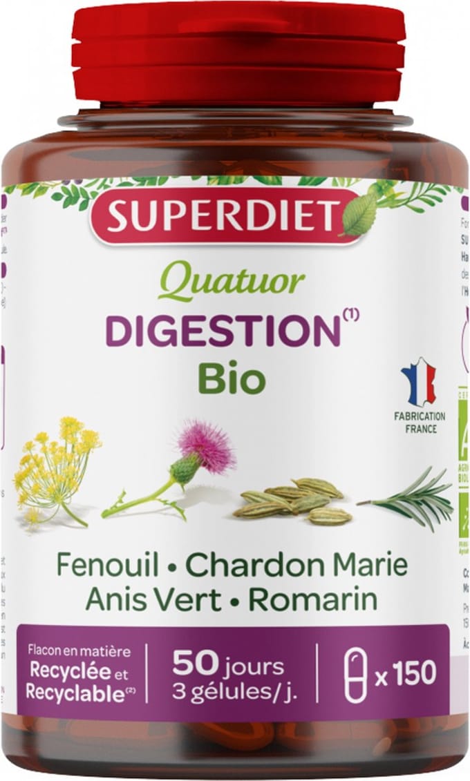 Superdiet Quatuor Fenouil Spijsvertering Bio 150 Capsules