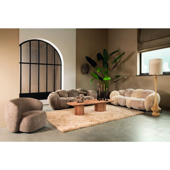 PTMD - Bank Curvae - Beige - 238x109x79cm