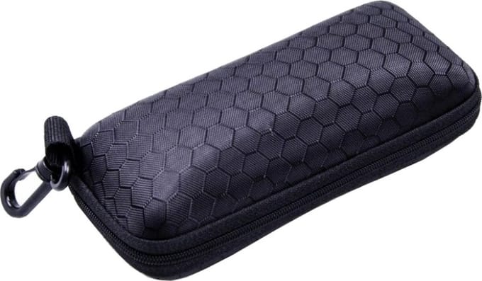 Fako Bijoux® - Brillenkoker - Hard Case - Met Clip - Honingraad - Zwart