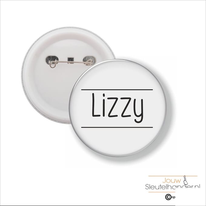 Button Met Speld 58 MM - Lizzy