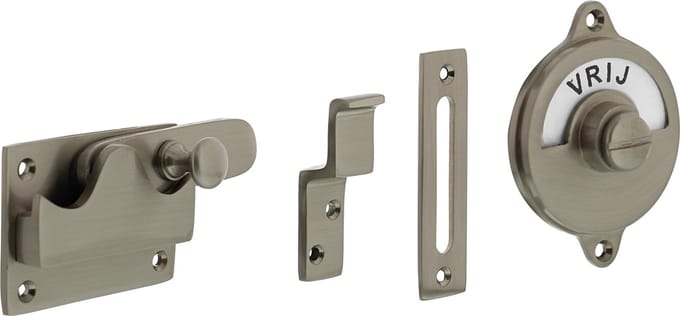Intersteel WC-overslag vlak vrij/bezet nikkel mat