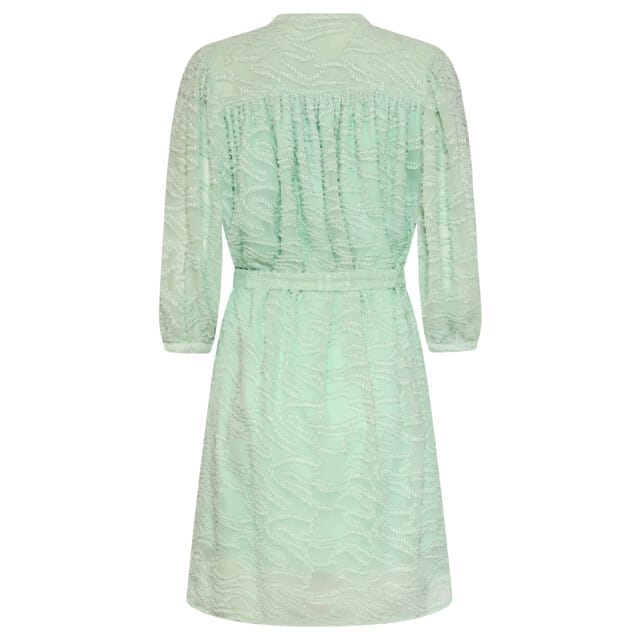 Smashed Lemon Jurk met abstracte structuurstof |