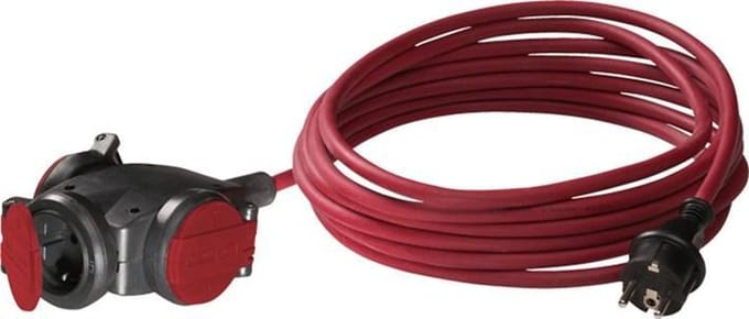 Kelfort 3-w rubber verdeelblok H07RN-F 3 x 1.5mm² 5 meter