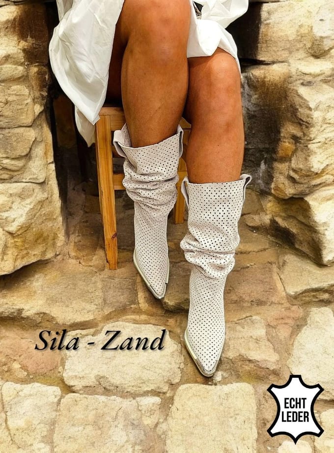 Barla Shoes - Sila - Zand knielaarzen