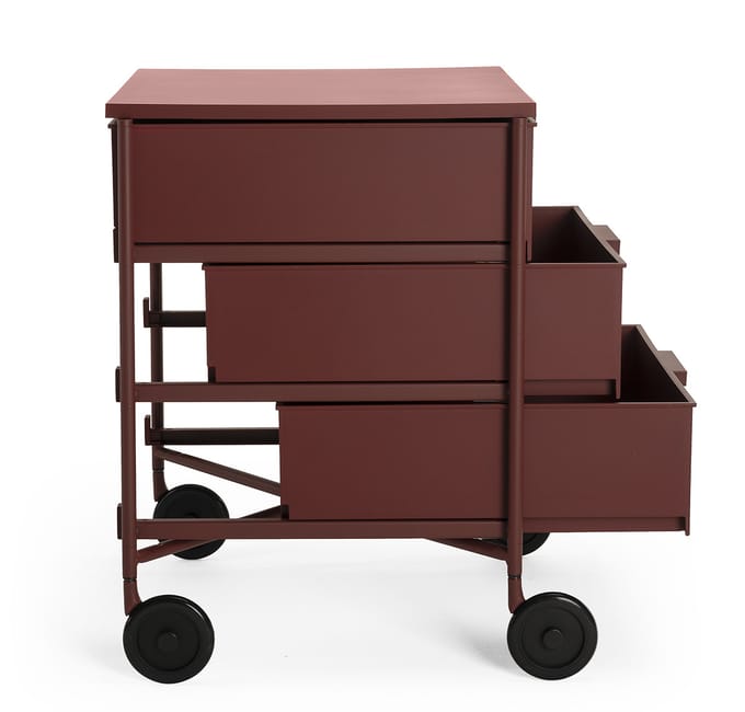 Kartell Mobil 3 Mat - met wielen - pruim