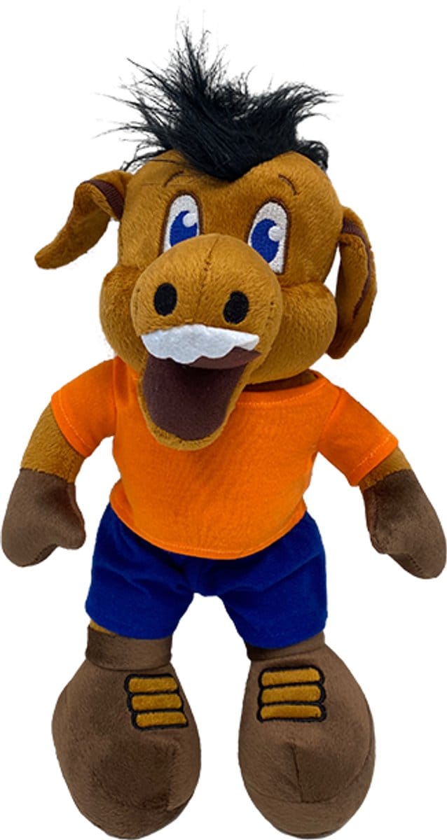 Oranje ezel pluche