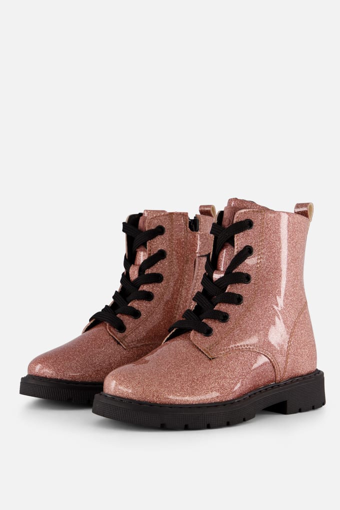Kipling Kipling Ella Veterboots roze Imitatieleer