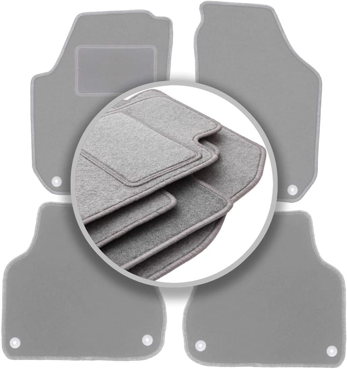Automatten asgrijs voor: Skoda Fabia II hatchback, stationwagen (2007-2014)