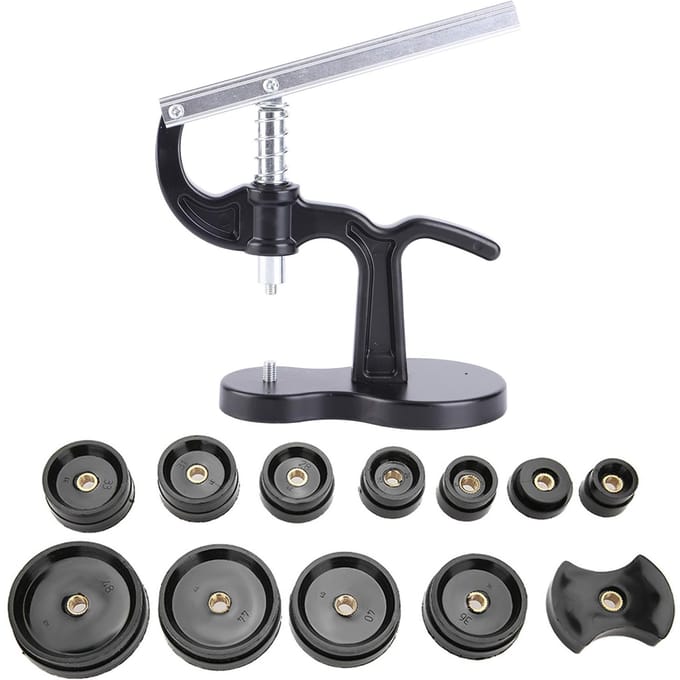 Professionele Horlogereparatieset Horloge Achterdeksel Opener met Fixeerbasis gray