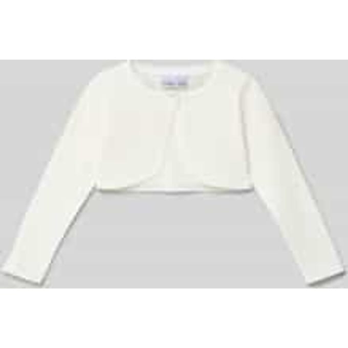 Korte bolero in gebreide look met sierranden