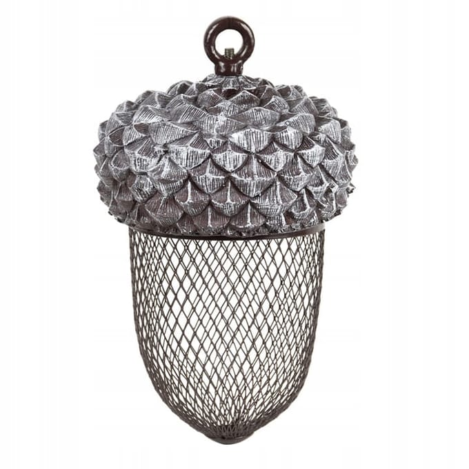 Esschert Design Pindavoedersilo - Vogelvoederhuisje - Grijs - 14 cm x 22 cm