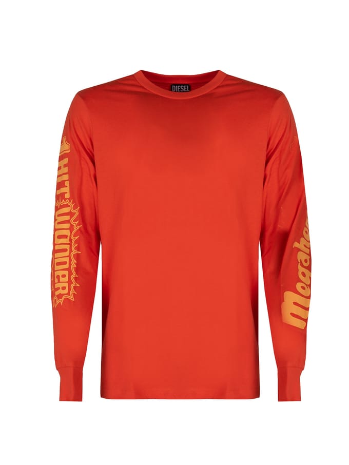 Diesel Longsleeve Just Mannen oranje