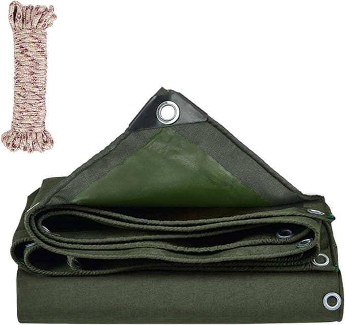 Dekzeil - Zeildoek - Bescherming en Afdekking - Waterdicht 450 g/m² - 2 x 1 m - Groen