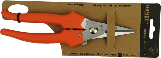 Homey's Hobbyschaar - rvs/k.stof - getand - etui
