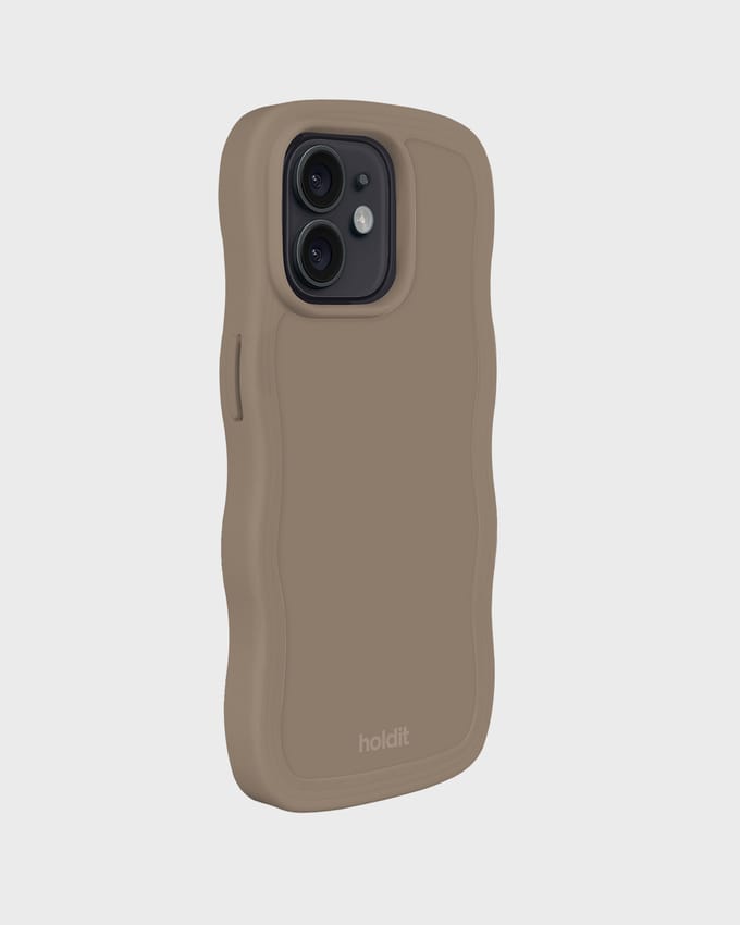 Phone Case Wavy Mocha Brown iPhone 12
