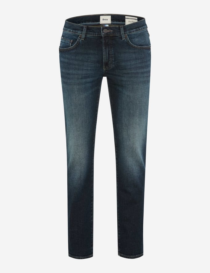 Brax Heren Jeans  Style CHUCK SHINY BLUE USED, denim blauw regular, maat 42/36