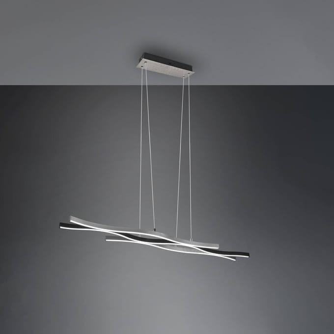 Trio Lighting Blaze LED hanglamp, CCT, dimbaar, aluminium
