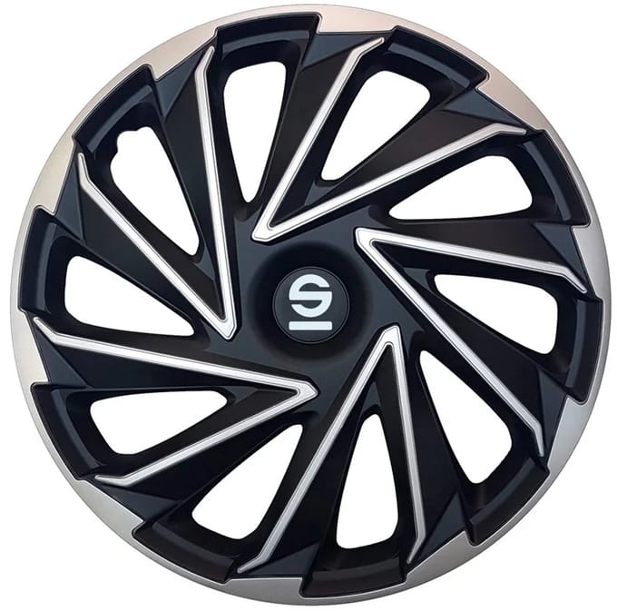 Sparco Wieldoppen Varese 15 Inch Abs Zilver/zwart Set Van 4