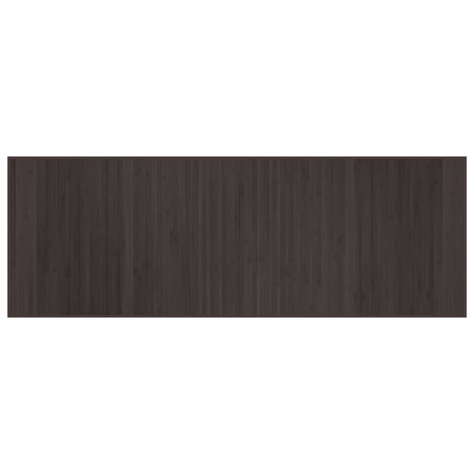 vidaXL - Vloerkleed - rechthoekig - 70x200 - cm - bamboe - donkerbruin