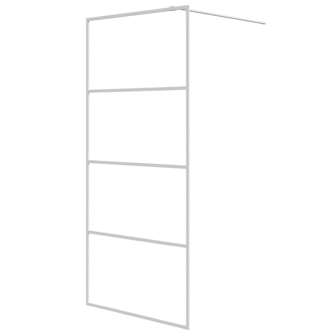 vidaXL - Inloopdouchewand - 90x195 - cm - transparant - ESG-glas - wit