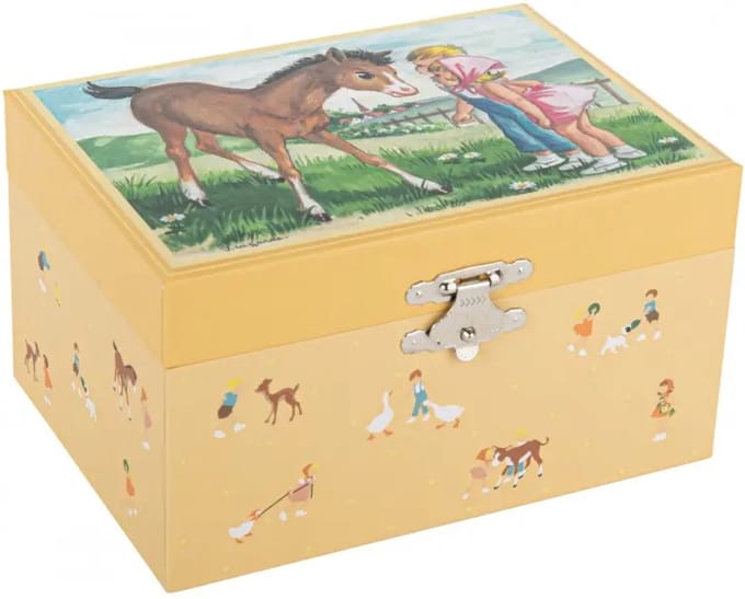 Hetty'S - Juwelenbox - met Paardje en kinderen - maat 15 x 10.5 x 11.5
