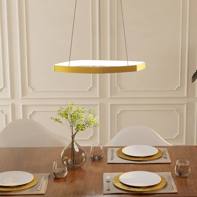 EGLO Vallerosa Hanglamp - LED - Ø 58 cm - Goud|Wit - Dimbaar - Staal