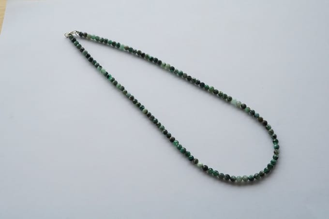 Smaragd gefacetteerd collier