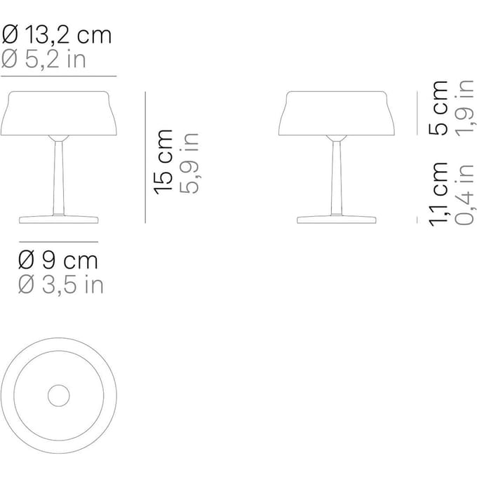 Zafferano Sister Light mini draadloze tafellamp groen