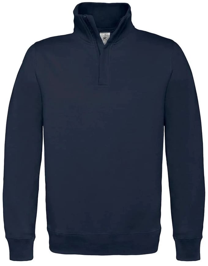 Katoenen sweatshirt met 1/4 rits B&C ID.004