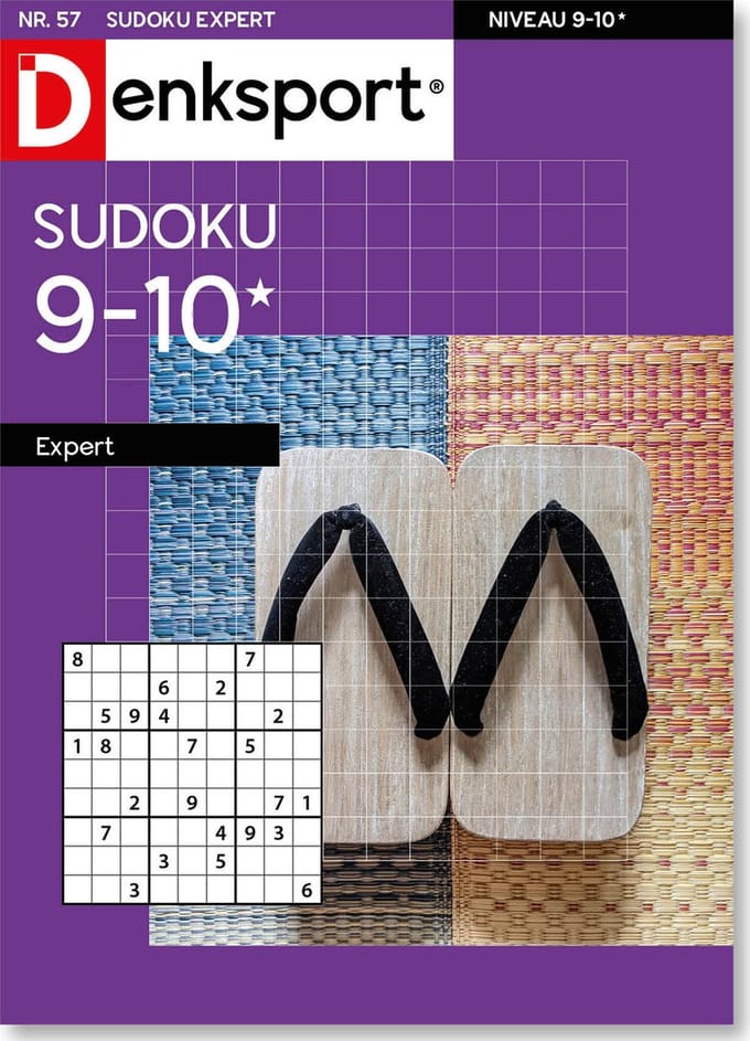 Denksport Puzzelboek Sudoku 9-10* expert, editie 57
