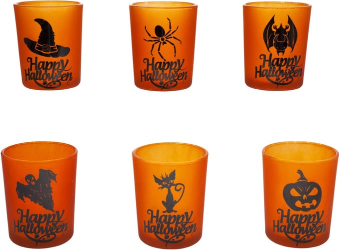 Cosy @ Home Theelichth Happy Halloween 6 Types Glas