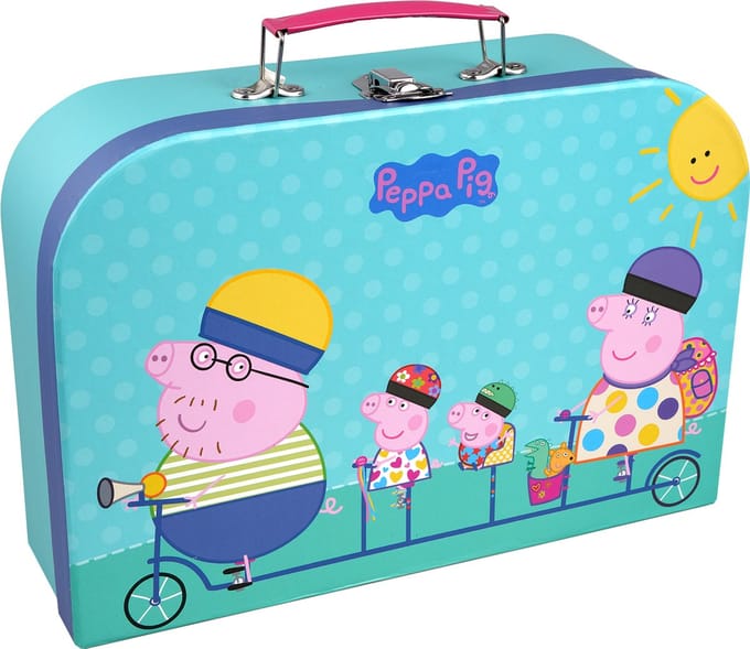 Peppa Pig - Suitcase w. Puzzle - Biking