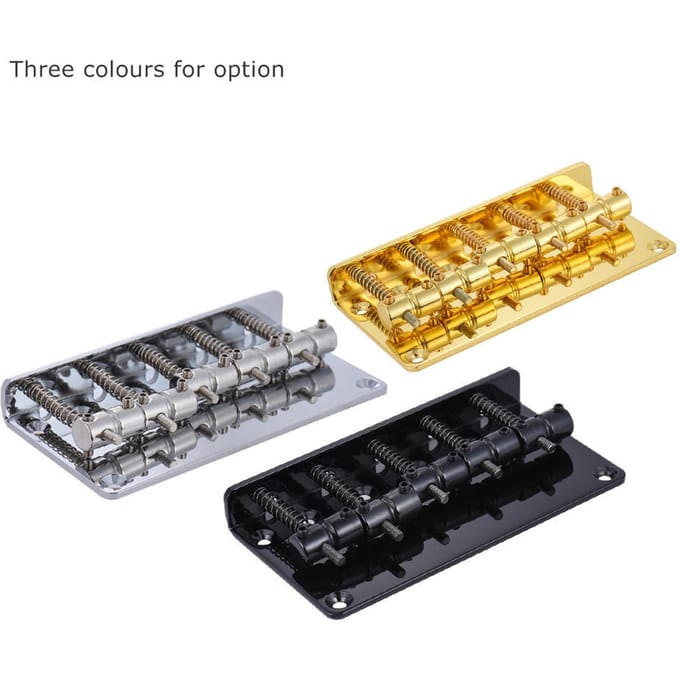 Jeu de ponts à 5 selles pour guitare basse électrique à 5 cordes, pièce de rechange noire gray