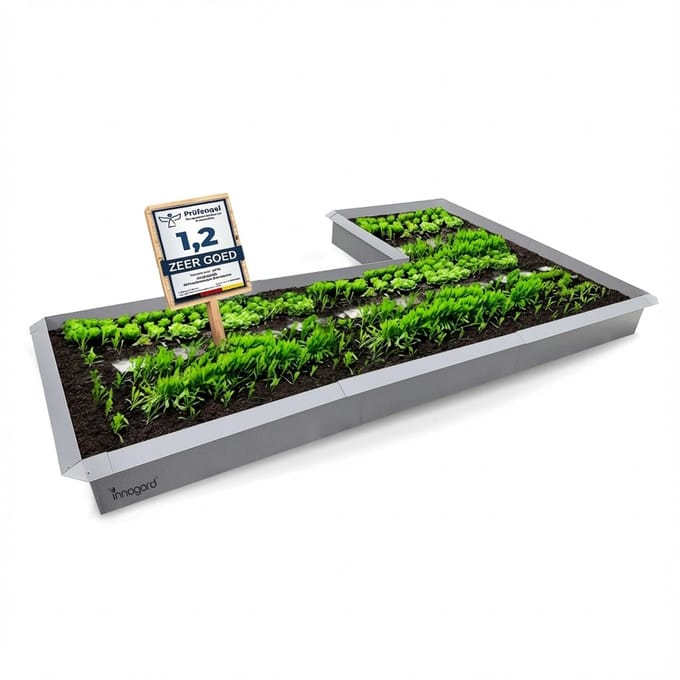 Innogard slakkenhek set - L vorm - verzinkt staal - 25 cm hoog