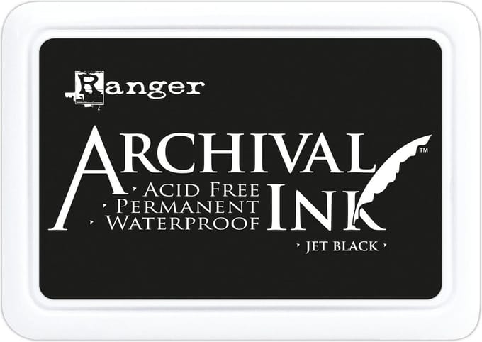 Ranger Archival Permanent Ink Pad - Jet Black - Zwart