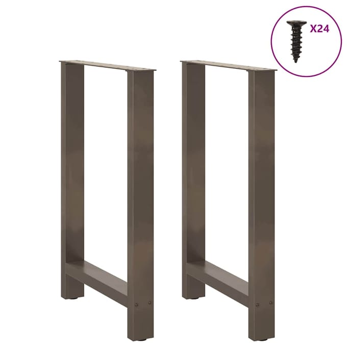 vidaXL Bartafelpoten 2 st 60x(90-91) cm staal naturel