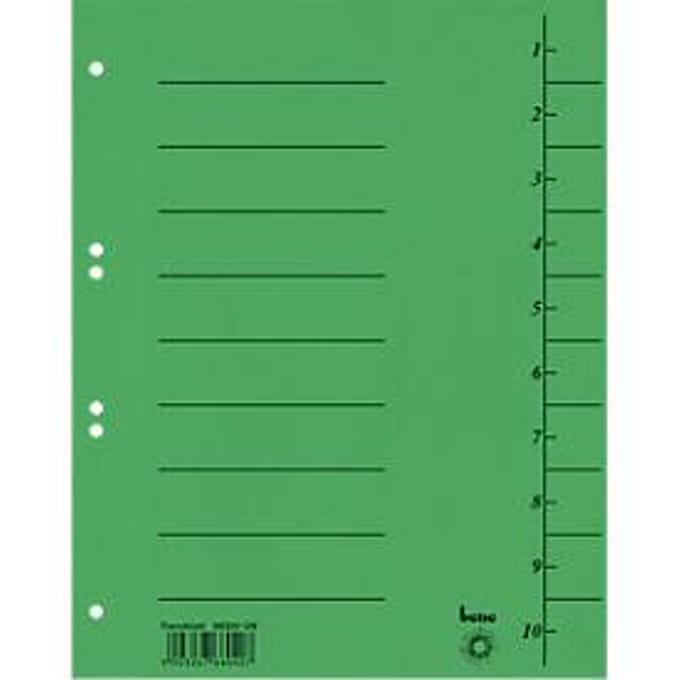 Scheidingsblad, Intensief karton, A4, groen