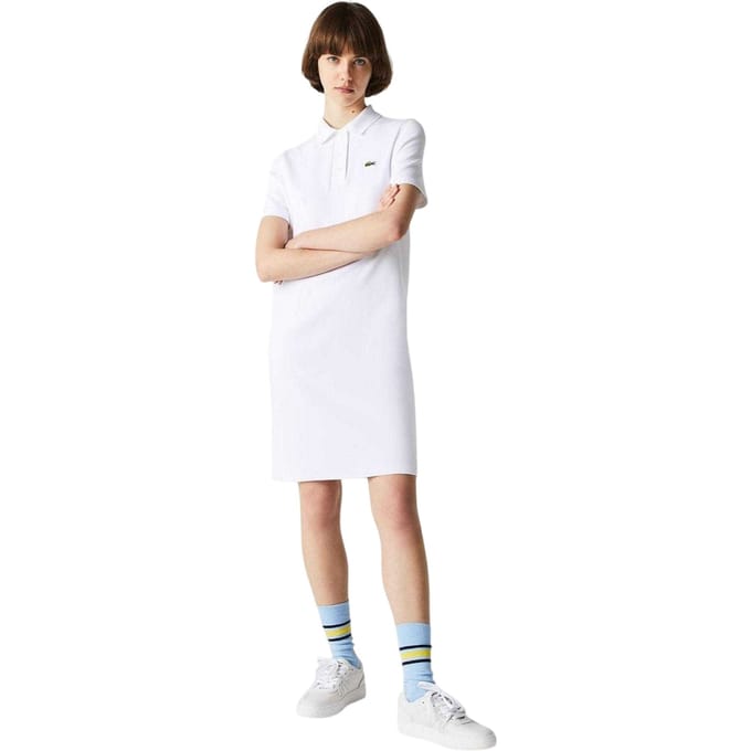 Lacoste Dames/Dames Piqué Poloshirt met Korte Mouwen (Wit)