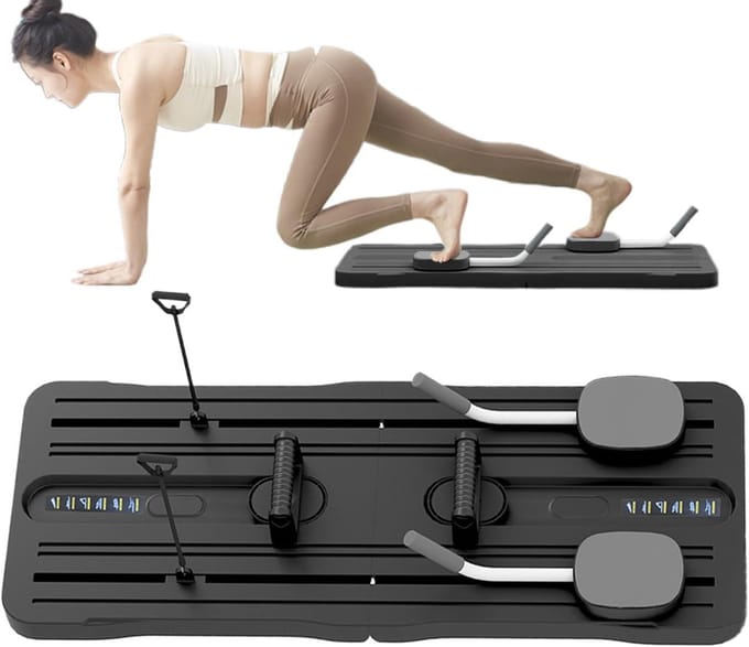 Pilates Board - Core Trainer - Thuis Trainen - Opvouwbaar Ontwerp - 54 x 43.5 cm - Zwart