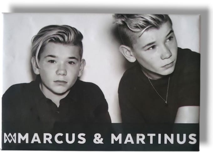 Marcus & Martinus Koelkastmagneet Black & White - 78 x 55 mm