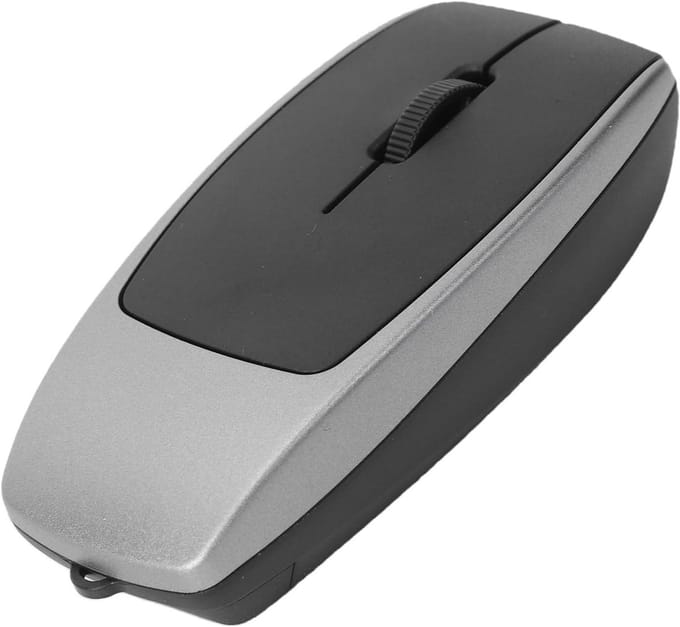 Draadloze Muis - Bluetooth Kaartlezer - Draagbaar Werken - 2-in-1 Functionaliteit - Compact Ontwerp - Zwart