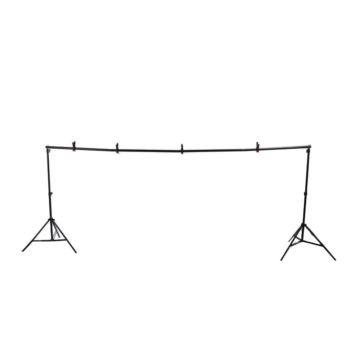 Verstelbare Fotobackdrop Stand Fotografie Achtergrond Ondersteuningssysteem Kit met Draagtas Clips black