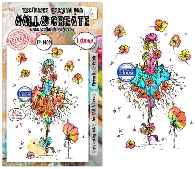 Aall & Create clearstamp A6 - Pirouette of petals